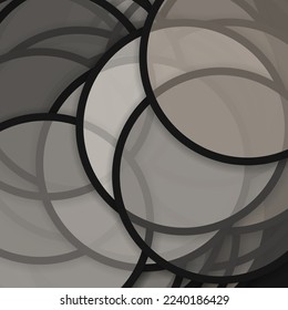 Circles with shadows generative art background art illustration