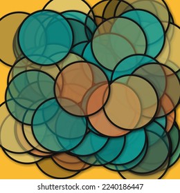 Circles with shadows generative art background art illustration