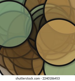 Circles with shadows generative art background art illustration