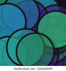 Circles with shadows generative art background art illustration