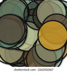 Circles with shadows generative art background art illustration