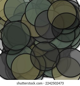 Circles with shadows generative art background art illustration