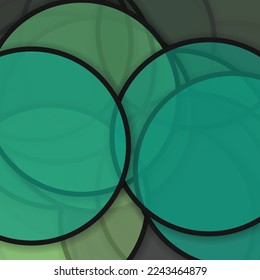 Círculos con sombras ilustración de fondo de arte generativo