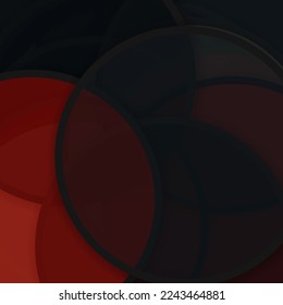 Círculos con sombras ilustración de fondo de arte generativo