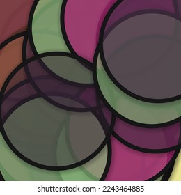 Circles with shadows generative art background art illustration