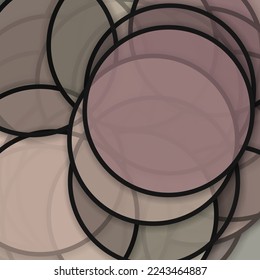 Circles with shadows generative art background art illustration