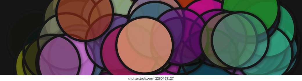 Circles with shadows generative art background art illustration