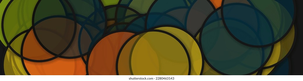 Circles with shadows generative art background art illustration