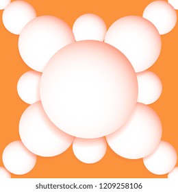 Circles. Circles with shadows. Seamless background. Circle ornament. Vector graphics. Gradient circles background