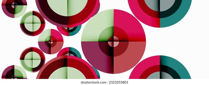 Círculos con sombras fondo abstracto de composición geométrica mínima de moda