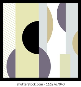 Circles shape design. Trendy geometric scarf