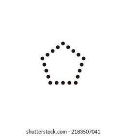 Kreise, geformtes geometrisches Polygon-Symbol, einfache Logo, Vektorgrafik