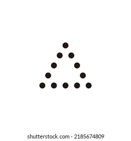 Circles, shaped triangle geometric symbol simple logo vector