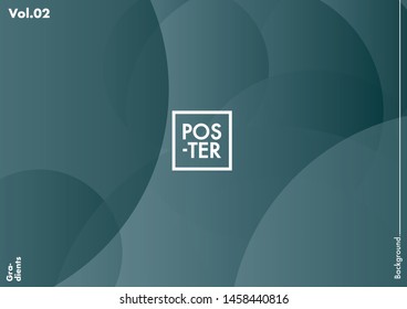 Circles shapes on gradient background. Modern hipster template for poster, cover, banner, flyer, report, brochure. Minimal holographic fluid in soft colors. Holographic fluid set with radial circles