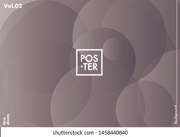 Circles shapes on gradient background. Modern hipster template for poster, cover, banner, flyer, report, brochure. Minimal holographic fluid in soft colors. Holographic fluid set with radial circles