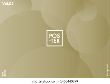 Circles shapes on gradient background. Modern hipster template for poster, cover, banner, flyer, report, brochure. Minimal holographic fluid in soft colors. Holographic fluid set with radial circles