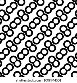 Circles in simple mosaic pattern, eight, Arabic, seamless vector background.