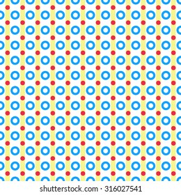 Circles a simple seamless ornament dots. Vector illustration