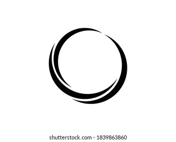 circles sketch frame Icon Vector illustration. Circle ring  symbol.  Round shape sign, emblem isolated on white background, Flat style for graphic and web design, logo. EPS10 black 