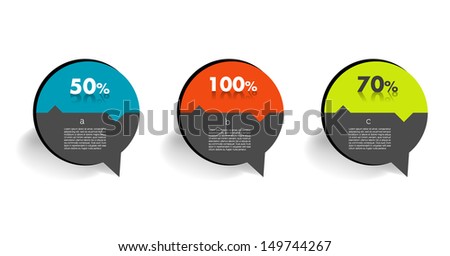 Circles speech diagrams for infographics.