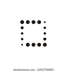 circles, square, figure geometric symbol simple logo vector