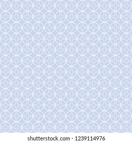 Circles And Squares Baby Pattern On  Blue Background