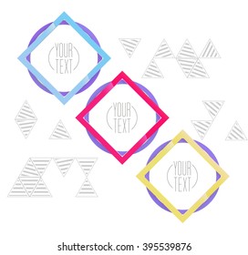 Circles and Squares Compositions Frame Border Elements for Your Cover Page