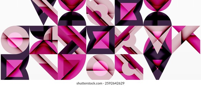 Circles squares lines abstract background