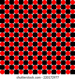 circles and squares repeating as wallpaper - vector image