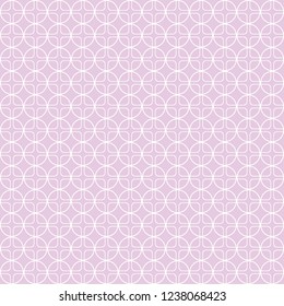Circles And Squares Seamless Baby Pattern On Violet Background