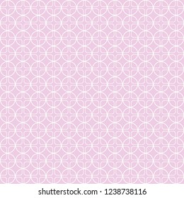 Circles And Squares Seamless Baby Pattern On Light Pink Background
