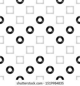 Circles and squares. Trendy seamless pattern designs. Patterned texture. Vector geometric background. Can be used for wallpaper, textile, invitation card, wrapping, web page background.
