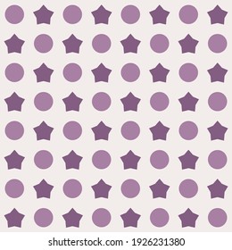 Circles and stars vector. Purple stars pattern. Circles stars pattern purple color.