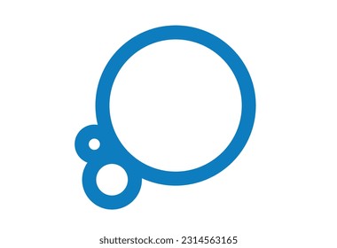 Circles stick to a large one. Editable Clip Art.