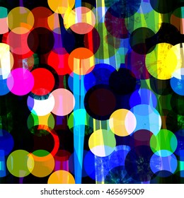 Circles and stripes. Abstract vector seamless background.
