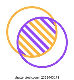 Círculos con diseño de elementos de folletos de rayas. Formas geométricas. Ilustración vectorial con espacio de copia vacío para texto. Formas editables para la decoración de afiches. Marco creativo y personalizable
