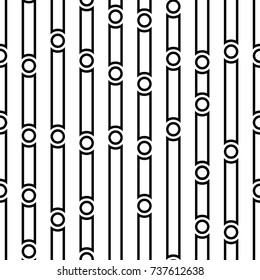 Circles & stripes geometrical seamless pattern.
Simple seamless geometrical vector backdrop.