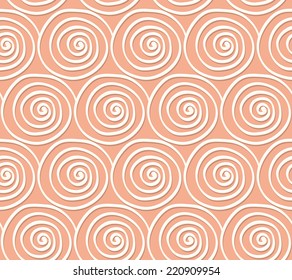 Circles and swirls vintage seamless pattern in vintage style