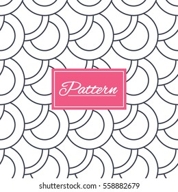 Circles texture. Stripped geometric seamless pattern. Modern repeating stylish texture. Abstract minimal pattern background. Vector
