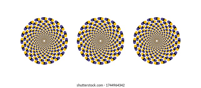 
Circles that generate movement, optical illusion