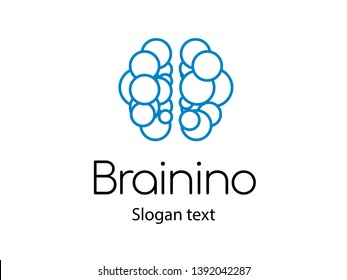 Circles that have created one brain together-vector