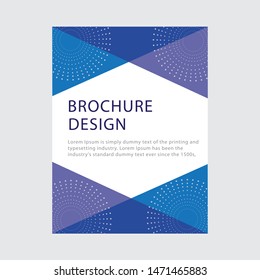 Circles theme Flyer brochure design template cover blue color