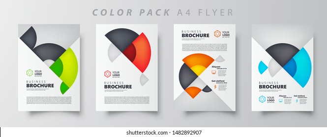 Tema Círculos Diseño plantilla de diseño folleto de volante color, tamaño de folleto creativo A4, portada de tendencia