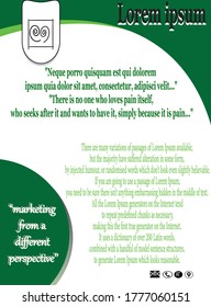 Gestaltung der Broschüre "Circles Theme Flyer" für grüne Farbe