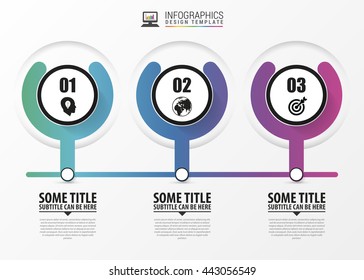 circles for timeline infographic. Modern design template. Business concept with 3 options, parts, steps or processes. Vector illustration