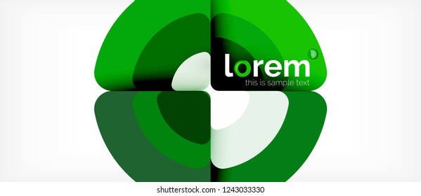 Circles and triangles design abstract background, vector abstract geometric design with sample text
