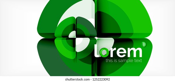 Circles and triangles design abstract background, vector abstract geometric design with sample text