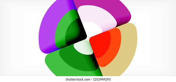 Circles and triangles design abstract background, vector abstract geometric design with sample text