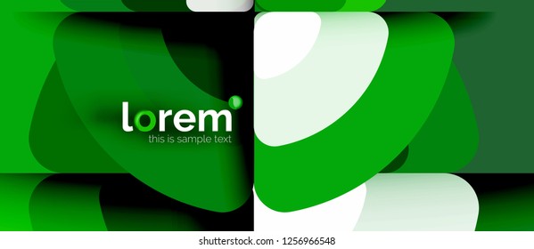 Circles and triangles design abstract background, vector abstract geometric design with sample text