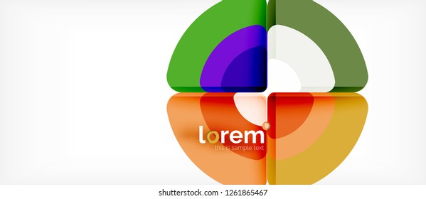 Circles and triangles design abstract background, vector abstract geometric design with sample text